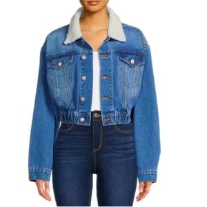 Madden NYC jean jacket, size large.